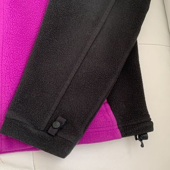 The North Face Fleece Purple Black Zip Pockets Logo Women’s Jacket Size M - Picture 6 of 10